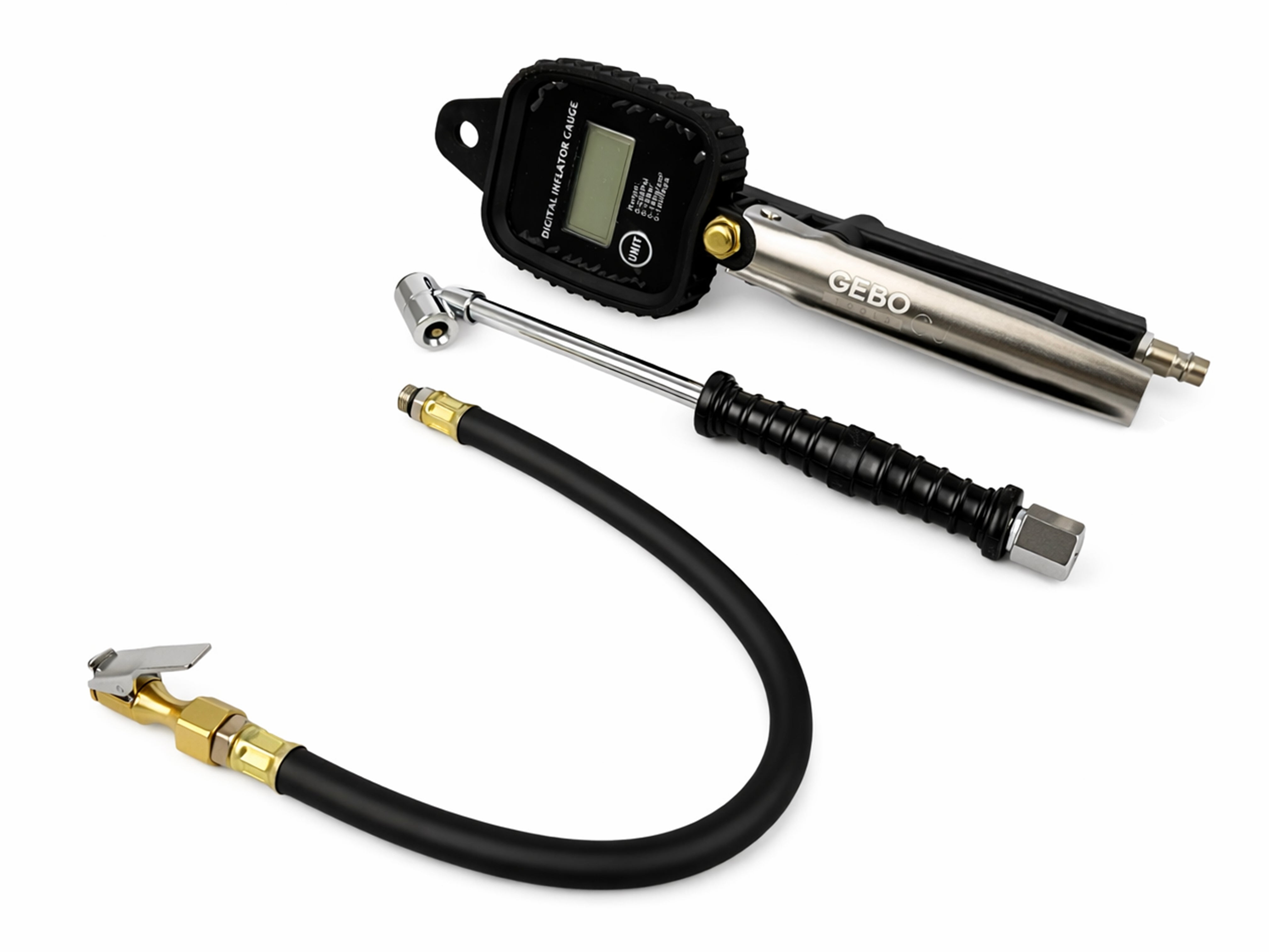 PISTOL UMFLAT ROTI CU MANOMETRU DIGITAL 0-255 PSI GEBO TOOLS