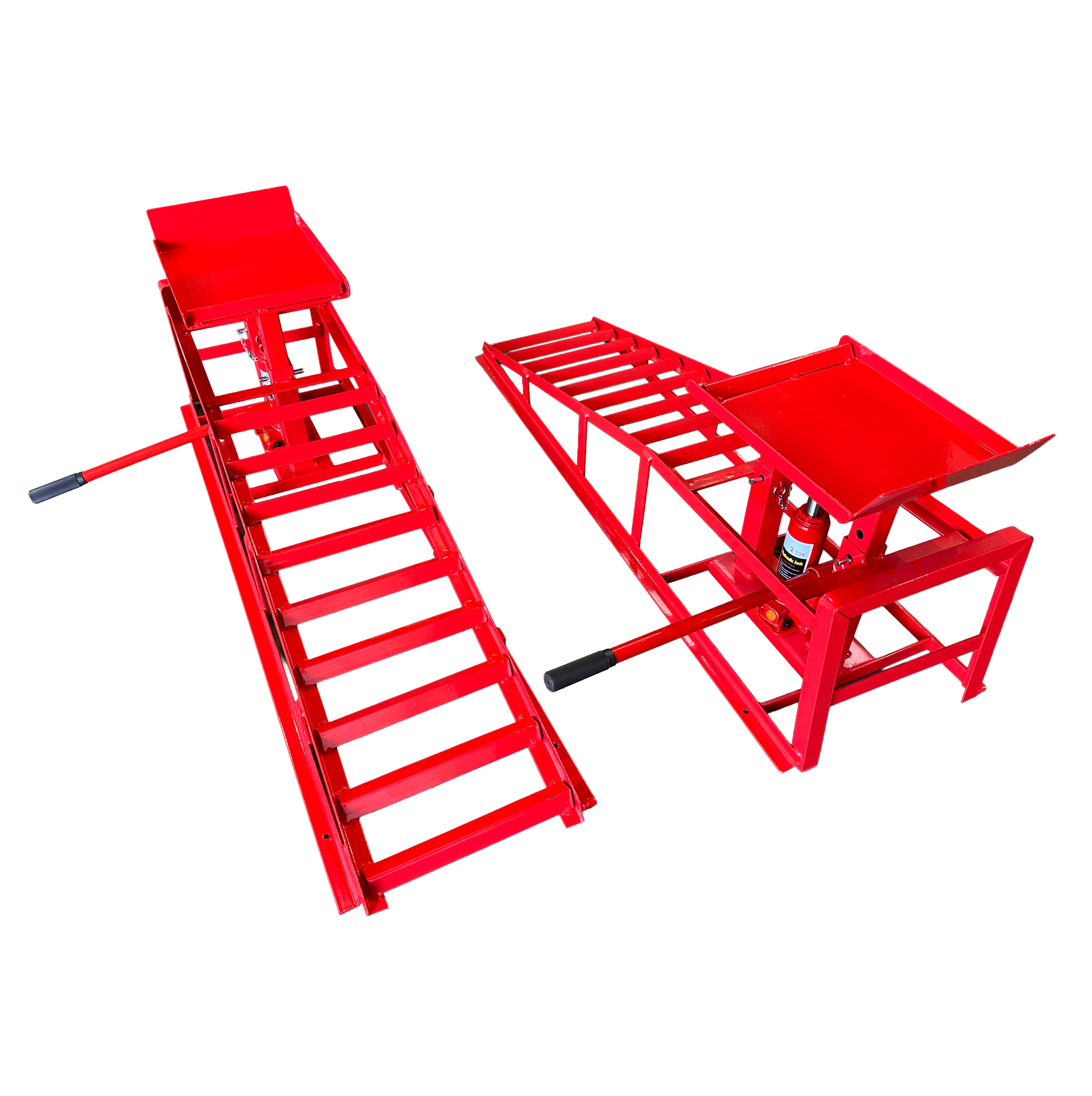 SET RAMPA AUTO CU ELEVARE HIDRAULICA 2T GEBO TOOLS
