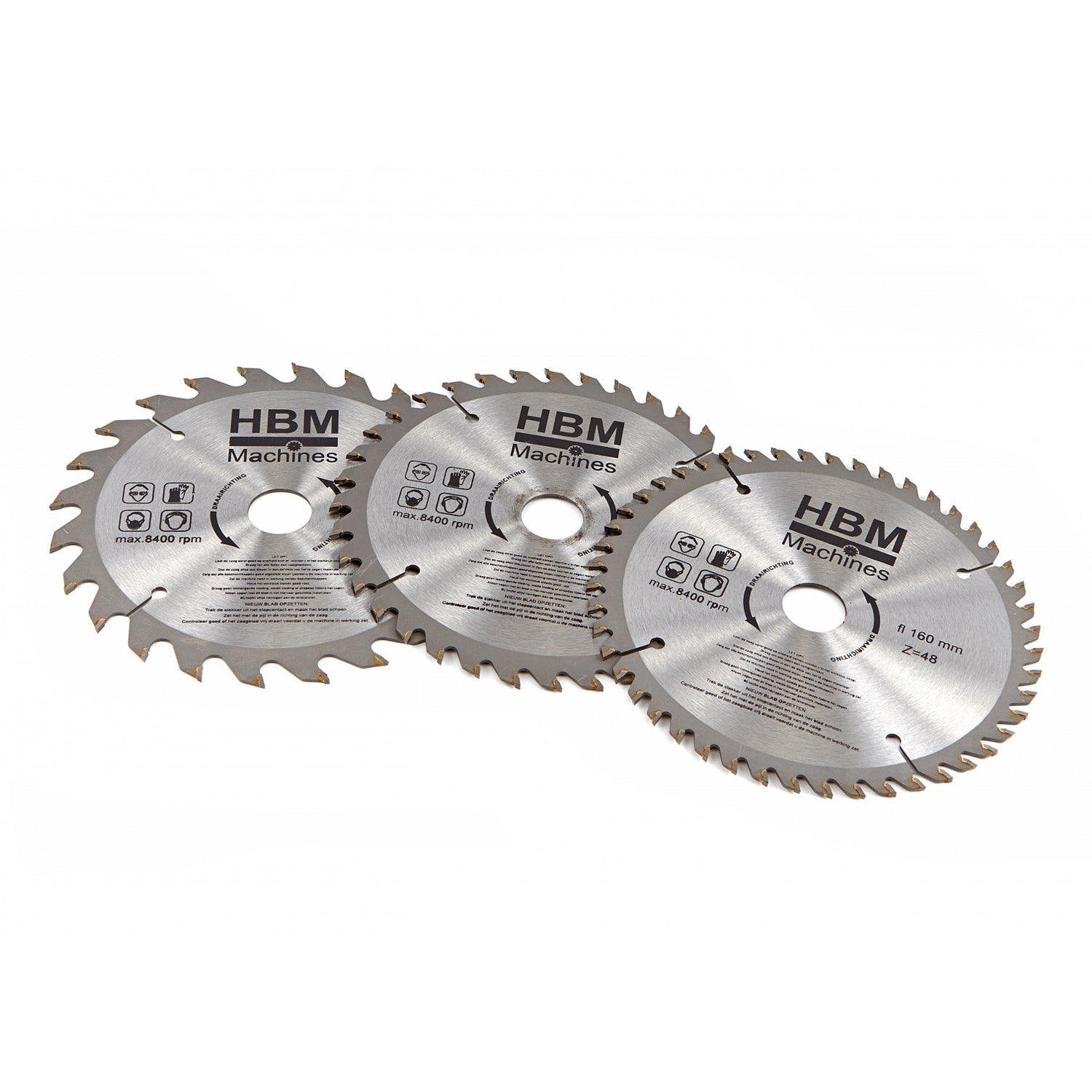 SET DISCURI PENTRU FIERASTRAU CIRCULAR 160MM 3 PIESE