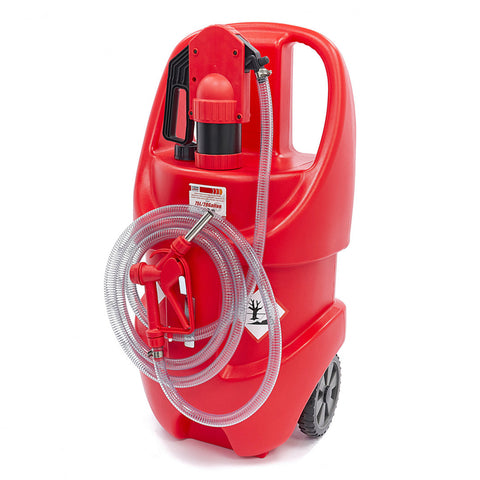 POMPA MANUALA MOBILA DE TRANSFER BENZINA CU REZERVOR 75L 40L/MIN HBM