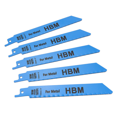 SET 5 LAME PANZE PT METAL FIERASTRAU PENDULAR 150MM 18TPI HBM