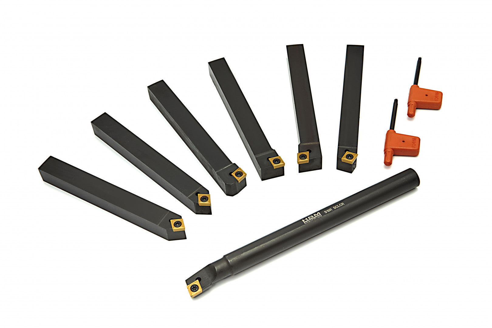 SET 7 DALTI CUTITE 12 X 12 CU INSERTIE DIN CARBURA PENTRU STRUNG HBM