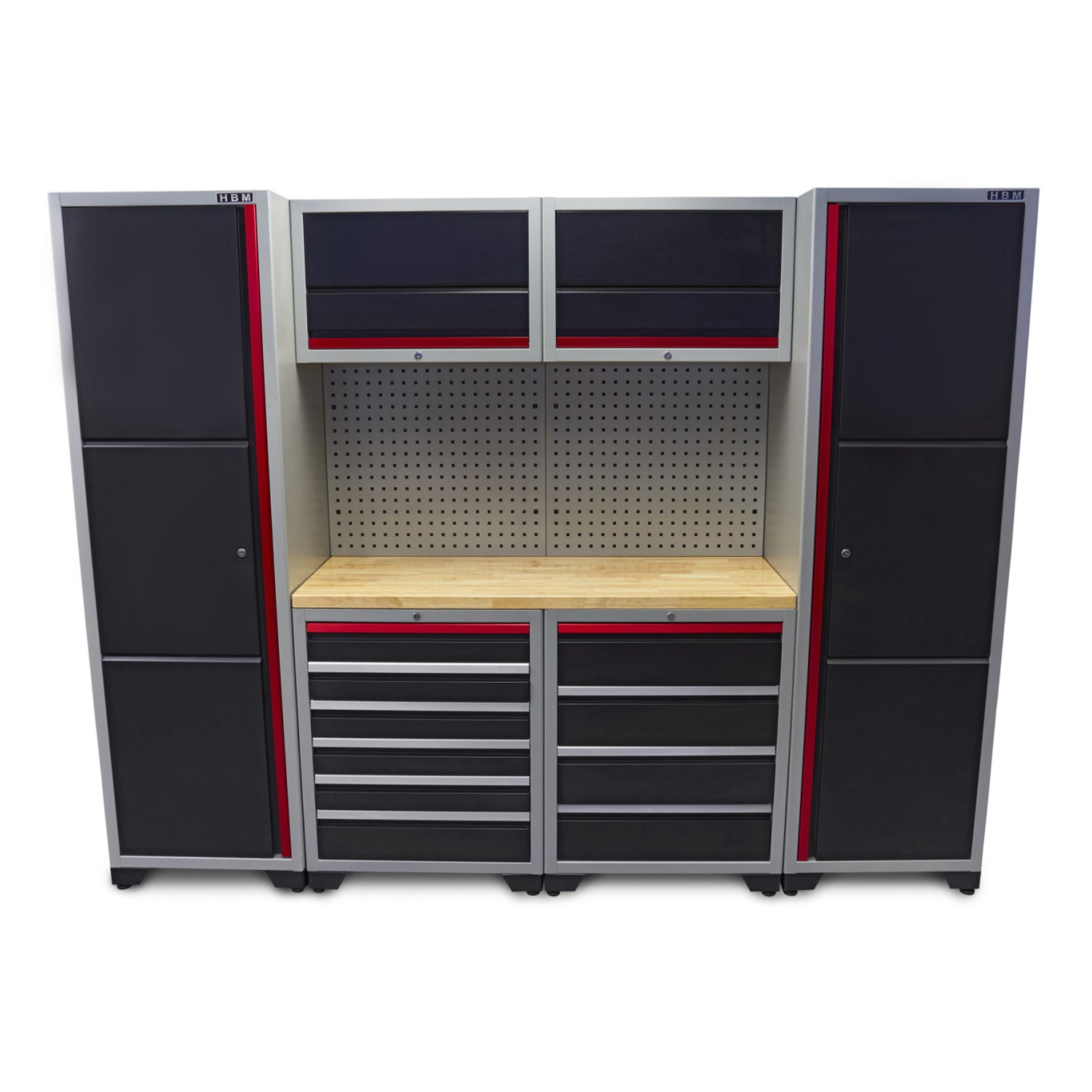 SET MOBILIER METALIC MODULAR PROFESIONAL 9 PIESE 263 X 51 X 204 CM HBM