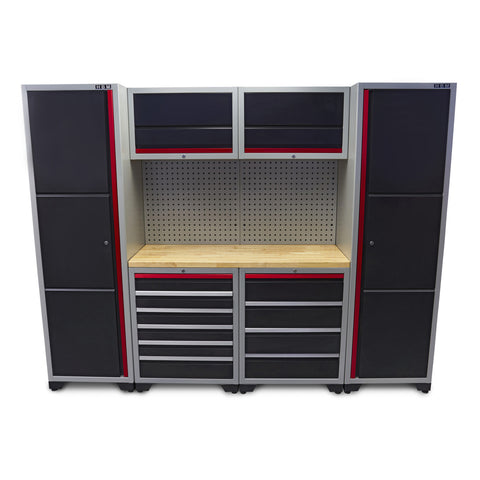 SET MOBILIER METALIC MODULAR PROFESIONAL 9 PIESE 263 X 51 X 204 CM HBM