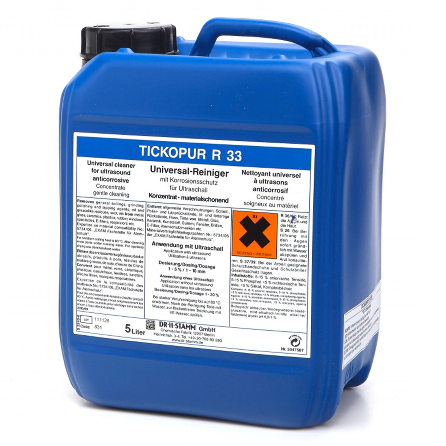SOLUTIE ALCALINA DE CURATARE CU ULTRASUNETE 5L R33
