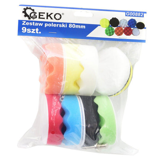 SET REZERVE BURETI PENTRU MASINA DE POLISAT SI LUSTRUIT 80MM 9 PIESE