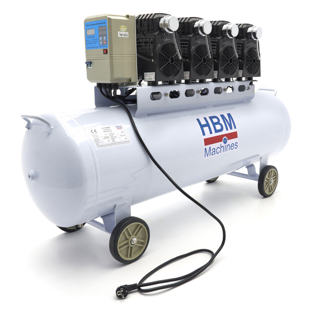 COMPRESOR SILENTIOS CU ZGOMOT REDUS FARA ULEI SGS 200L 10 BAR HBM MACHINES OLANDA