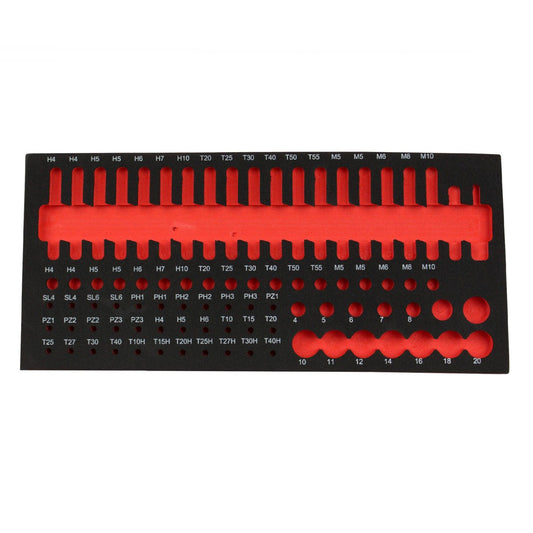 MODUL ORGANIZATOR PENTRU DULAP DIN SPUMA PENTRU BITI IMBUS TORX 85 PIESE