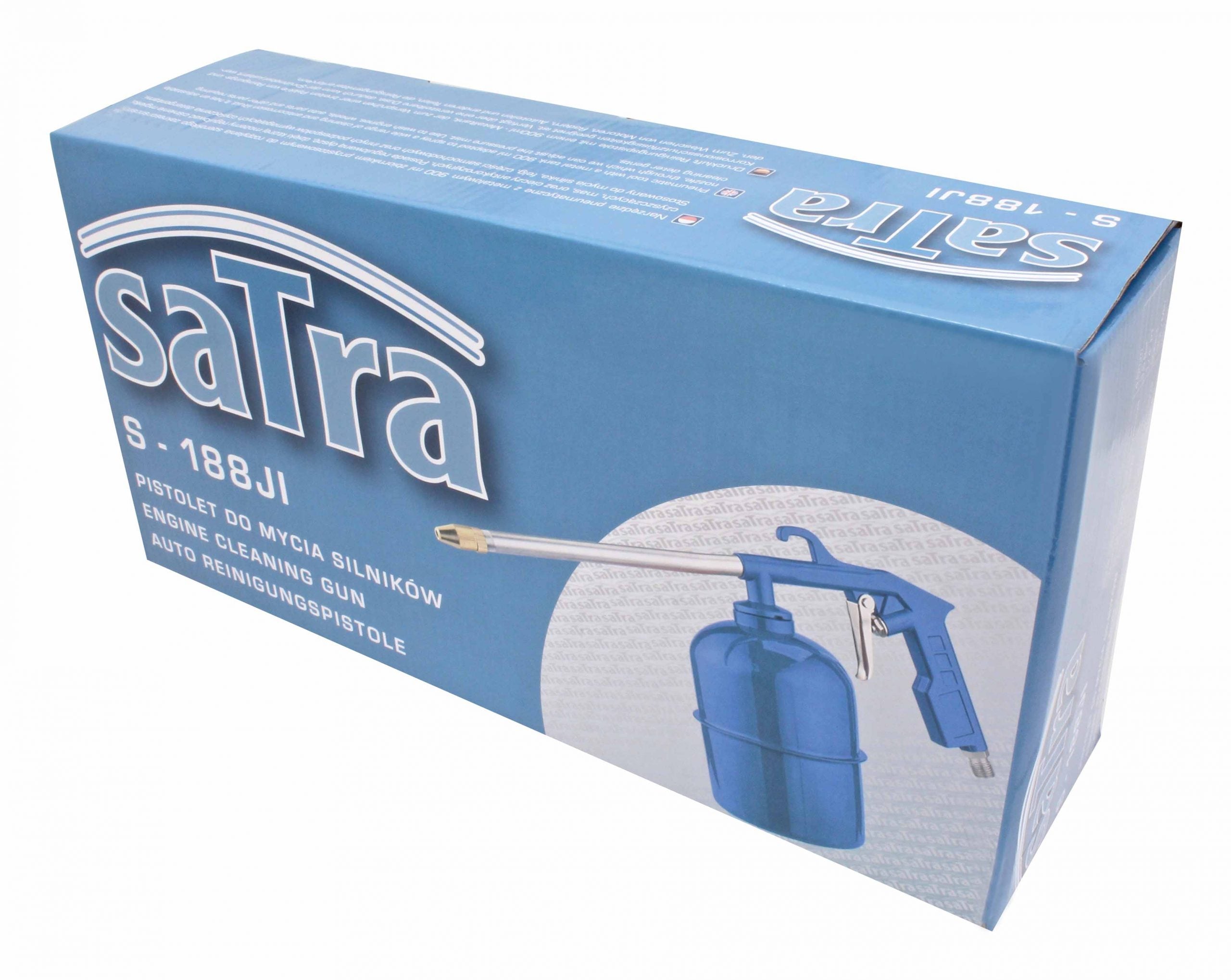 PISTOL DE SPALAT SI DEGRESAT CU AER COMPRIMAT PENTRU MOTOARE, REZERVOR METALIC 1L, DUZA LUNGA 230MM, 3-5 BAR