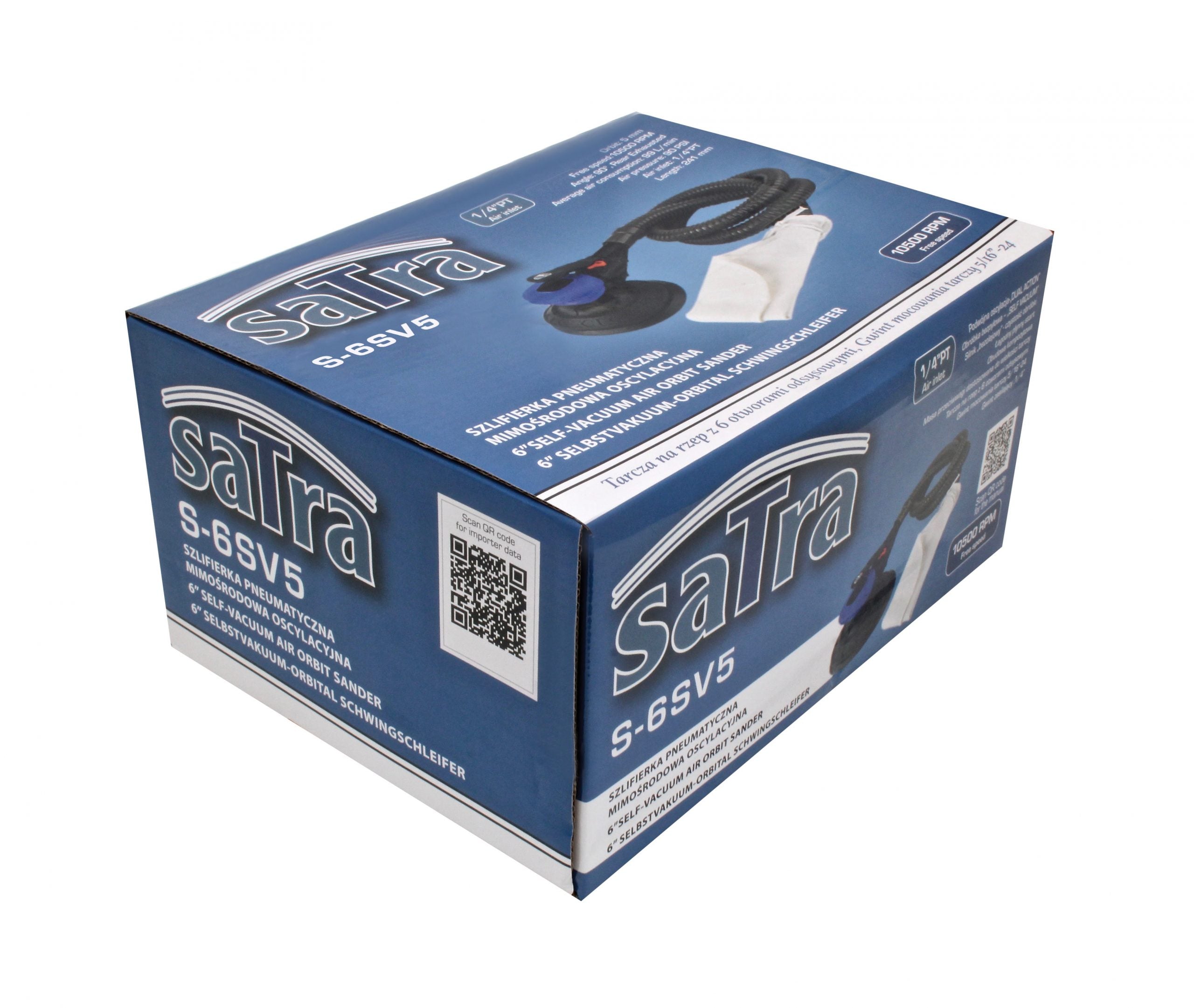 SLEFUITOR PNEUMATIC EXCENTRIC ORBITAL CU SAC COLECTARE 150MM SATRA