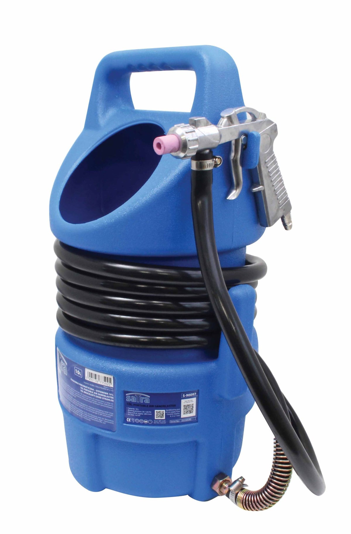 Aparat dispozitiv pneumatic cu absortie pentru sablat - rezervor 10l - SATRA