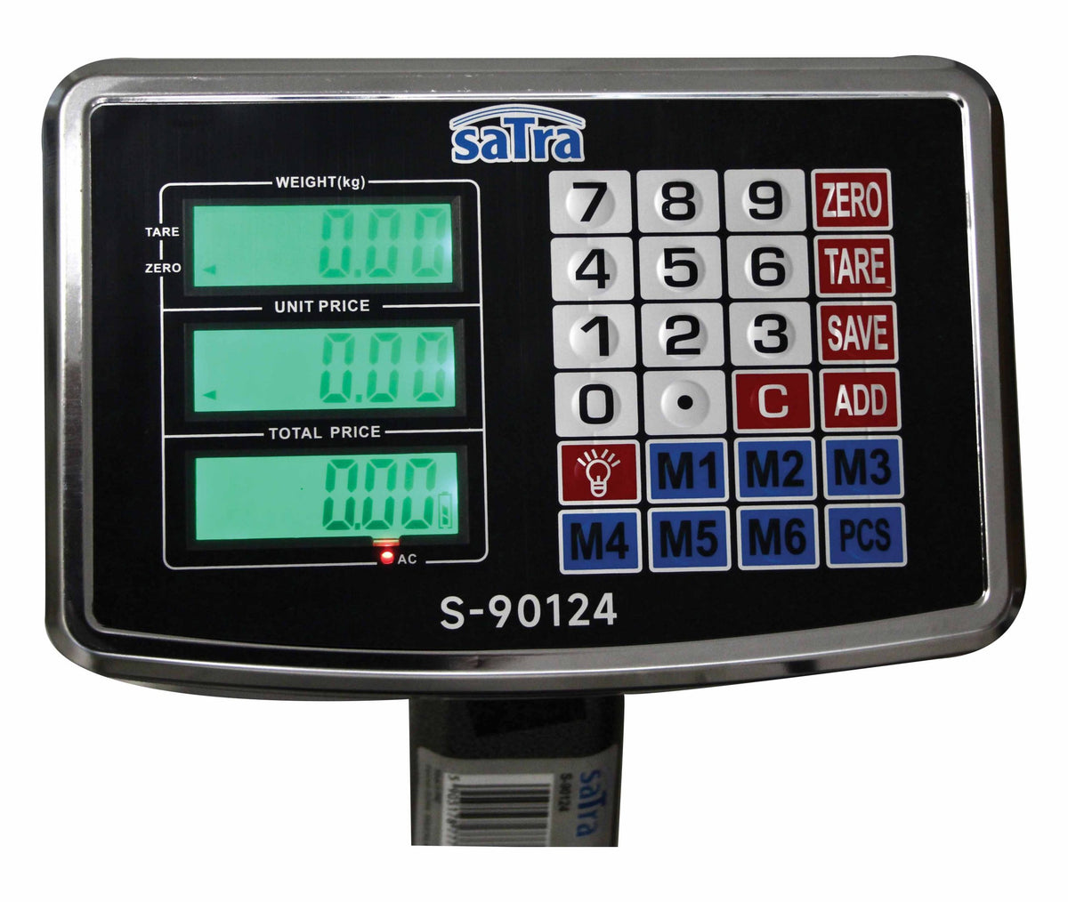 Cantar comercial pliabil cu platforma si ecran LCD 150 kg Satra