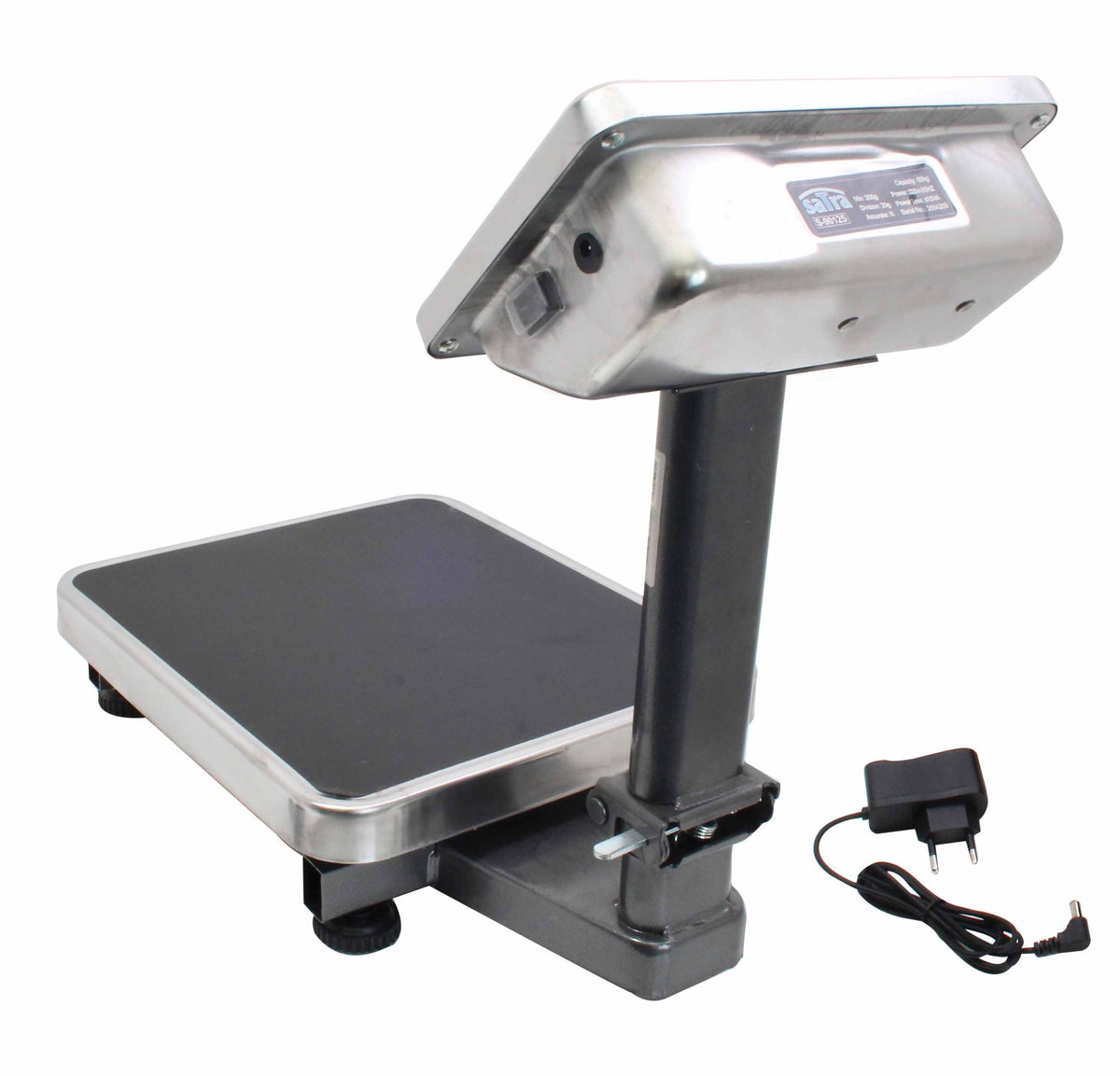 Cantar comercial pliabil cu platforma si ecran LCD 60kg Satra