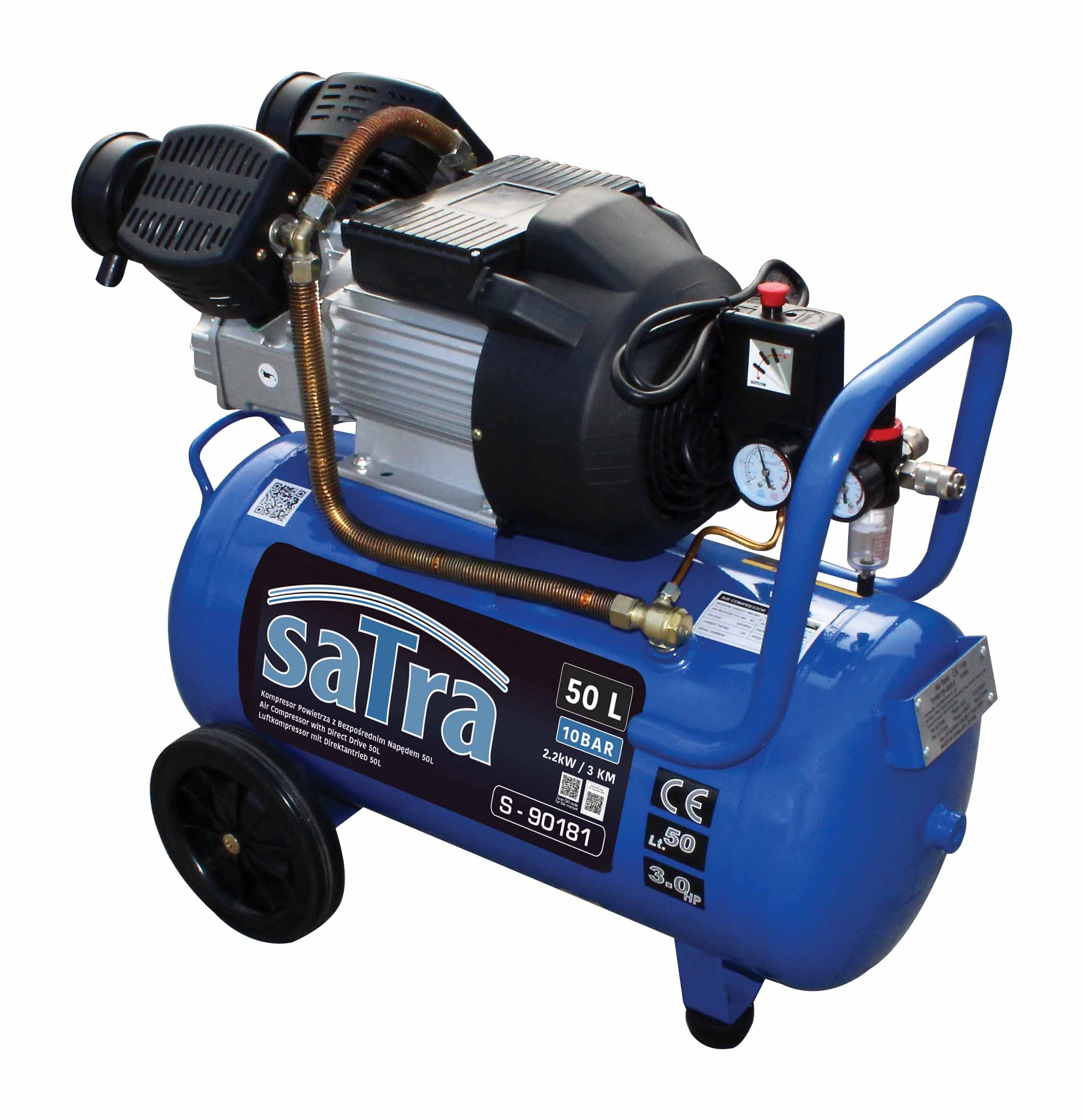 COMPRESOR DE AER CU ANGRENARE DIRECTA 50L