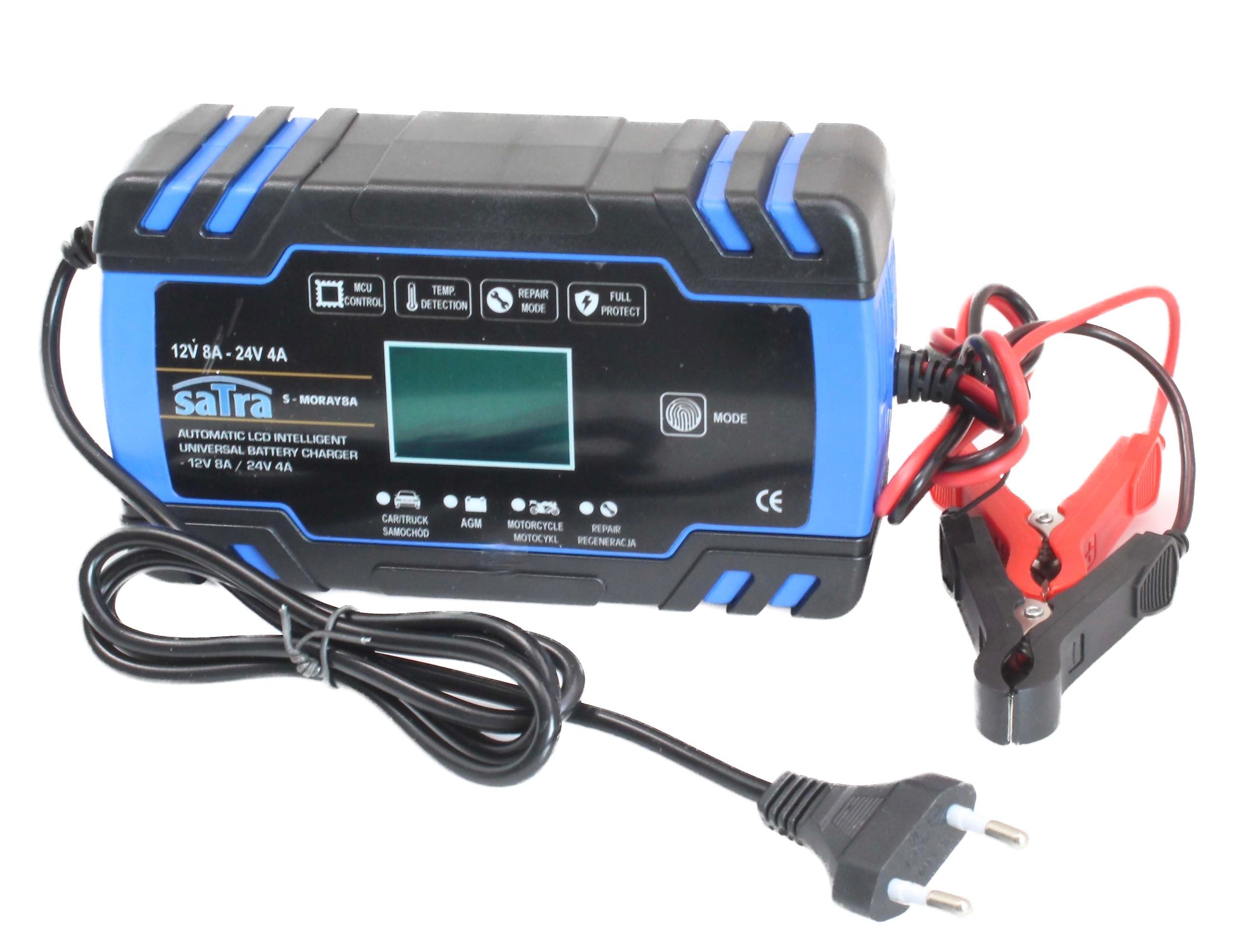 REDRESOR BATERIE AUTO CU AFISAJ DIGITAL LCD 12V 8A 24V 4A