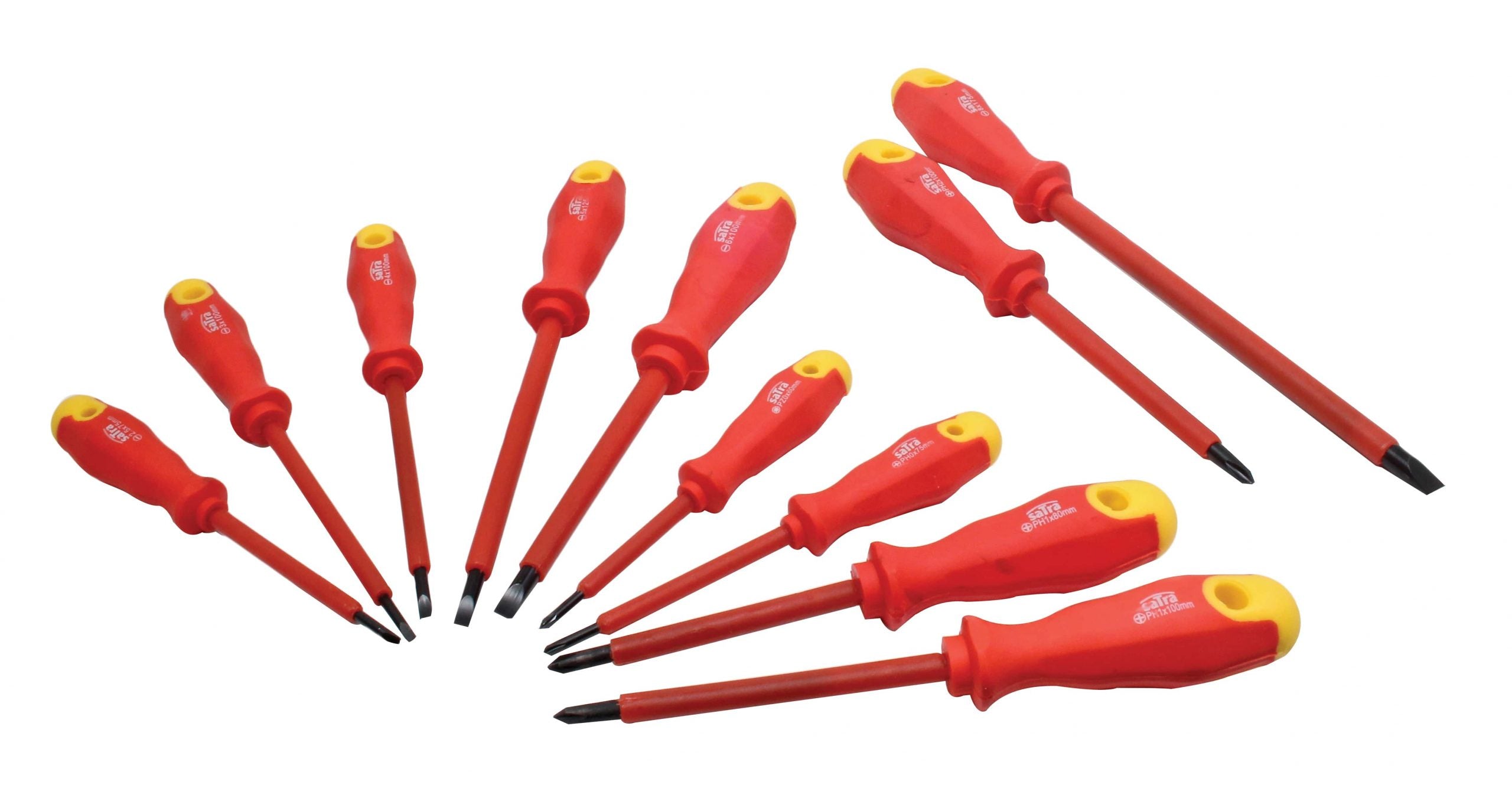 SET 11 SURUBELNITE IZOLATE PENTRU ELECTRICIENI, CR-V, CU VARF MAGNETIC