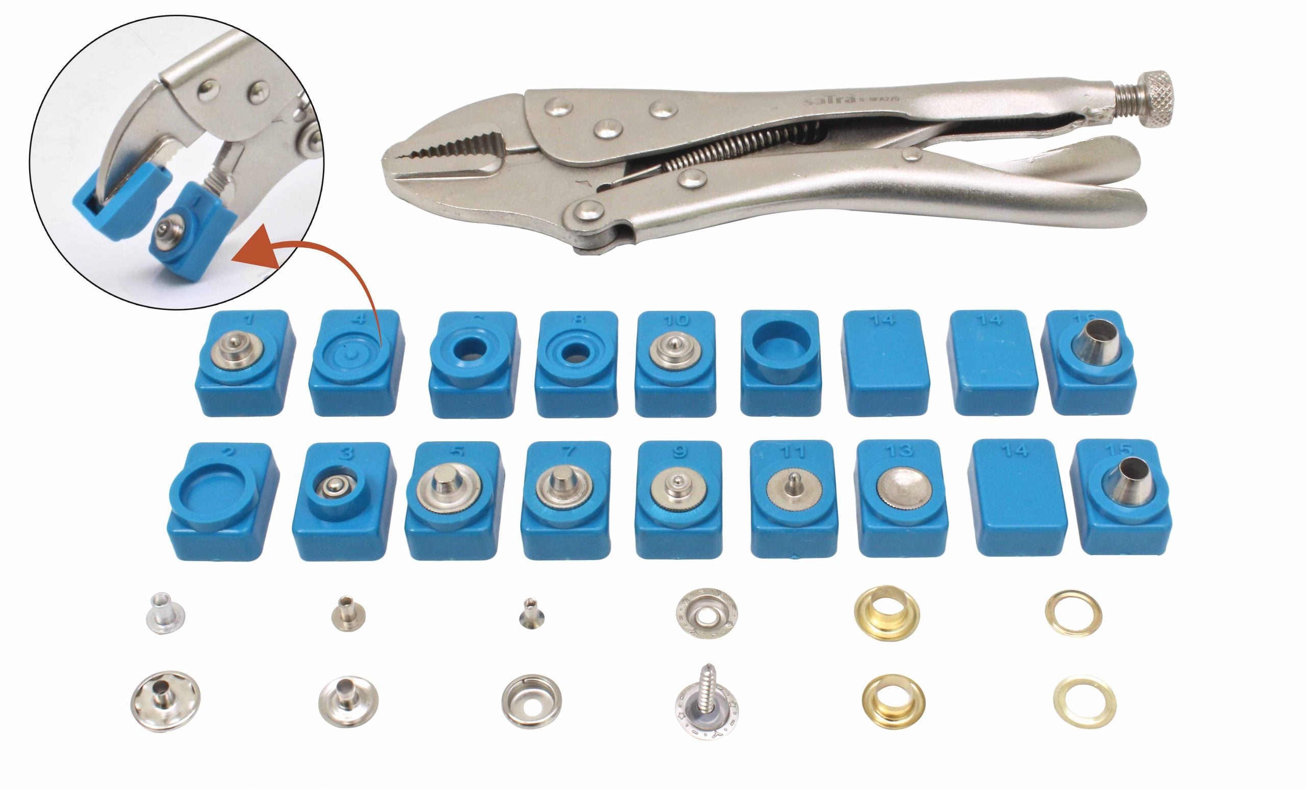 TRUSA CLESTE SI CAPSE 275 PIESE SATRA