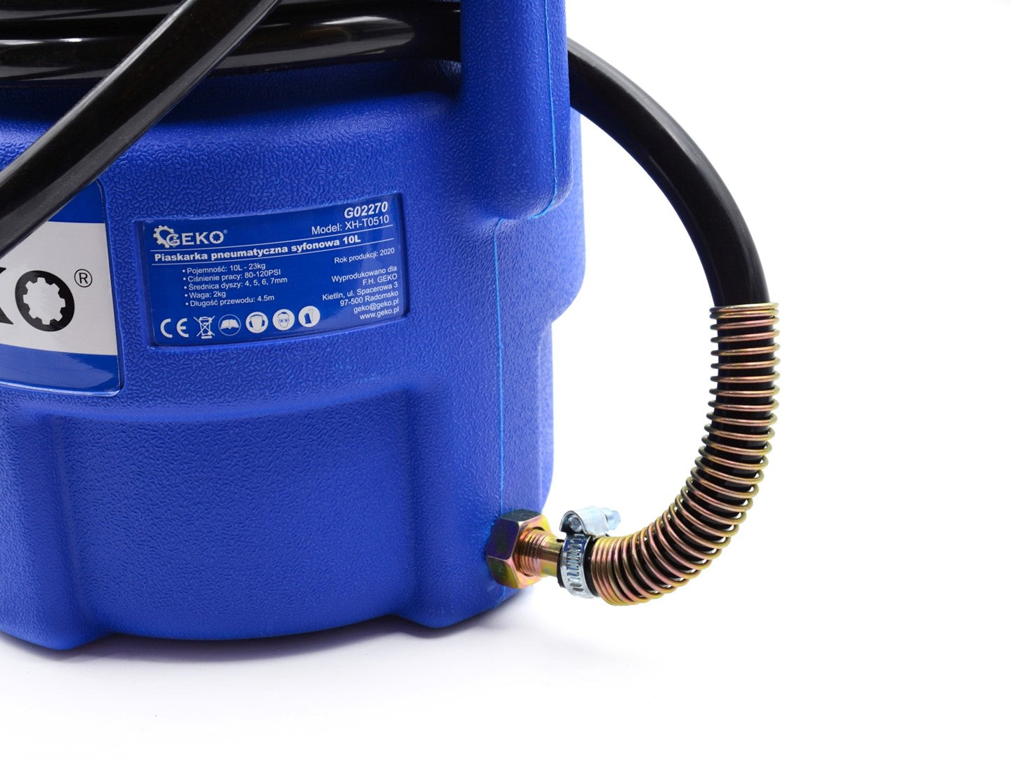 Aparat dispozitiv de sablat pneumatic mobil 10l GEKO