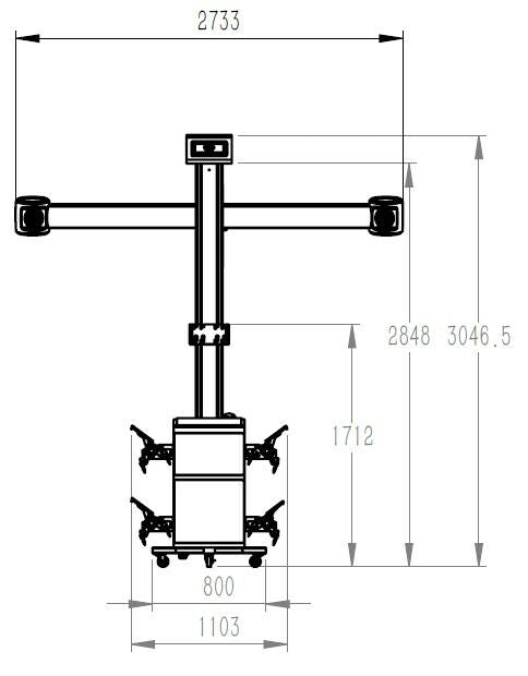 Aparat geometrie roti auto 3D INVENTO