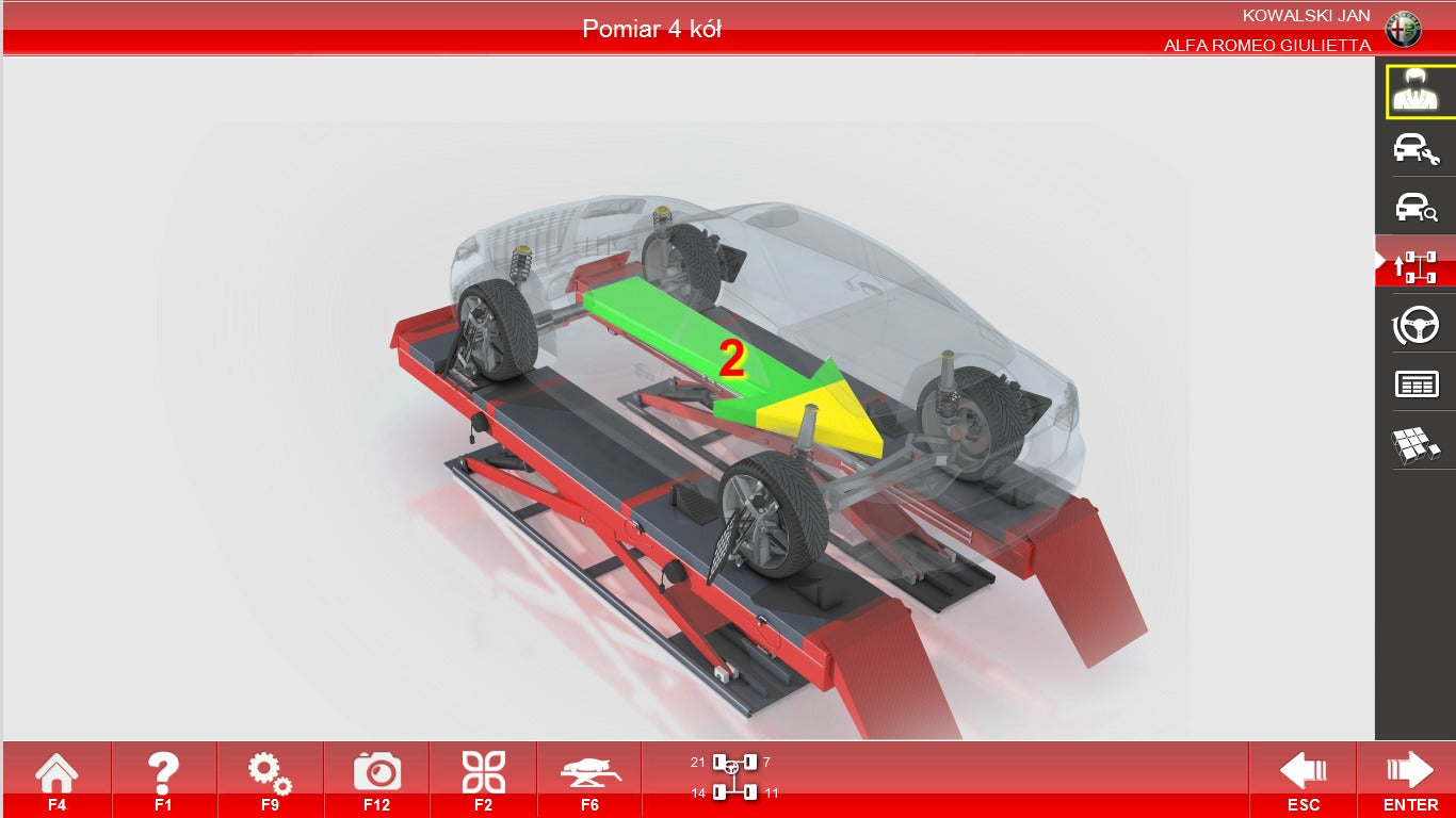 Aparat geometrie roti auto 3D INVENTO
