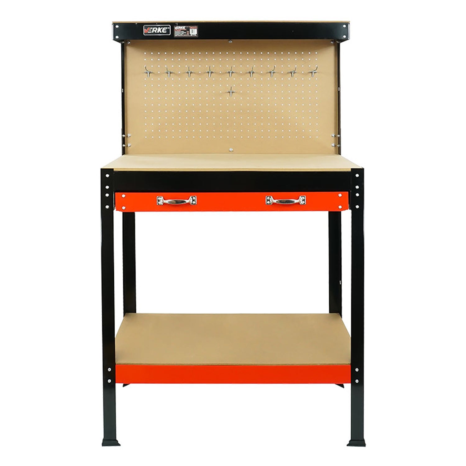 Banc de lucru cu panou si sertare 80 x 40 x 140cm - VERKE
