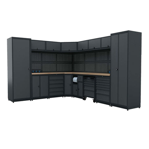 BANC DE LUCRU - SET MOBILIER METALIC MODULAR PENTRU ATELIER 3.23 M X 2.61 M MODEL 4