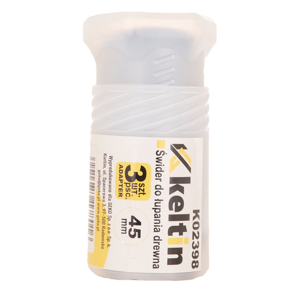 Burghiu tip melc pentru despicat lemne cu 3 adaptoare 45mm