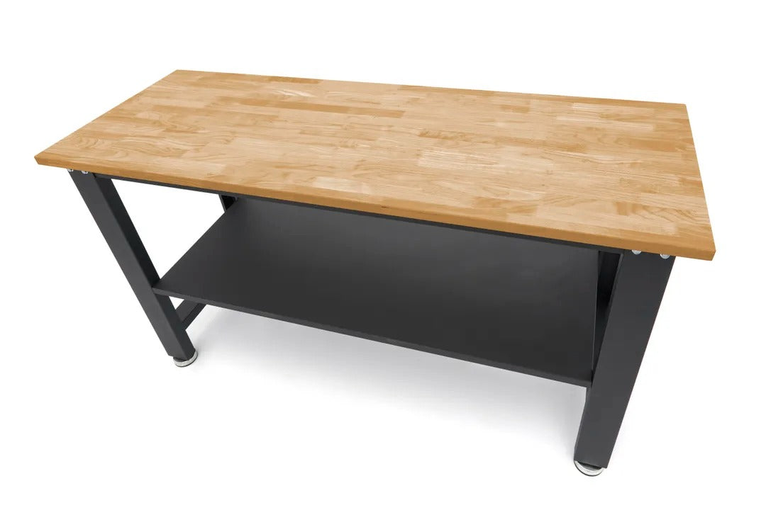 BANC DE LUCRU REGLABIL PE INALTIME CU BLAT DIN LEMN MASIV 160 CM HBM