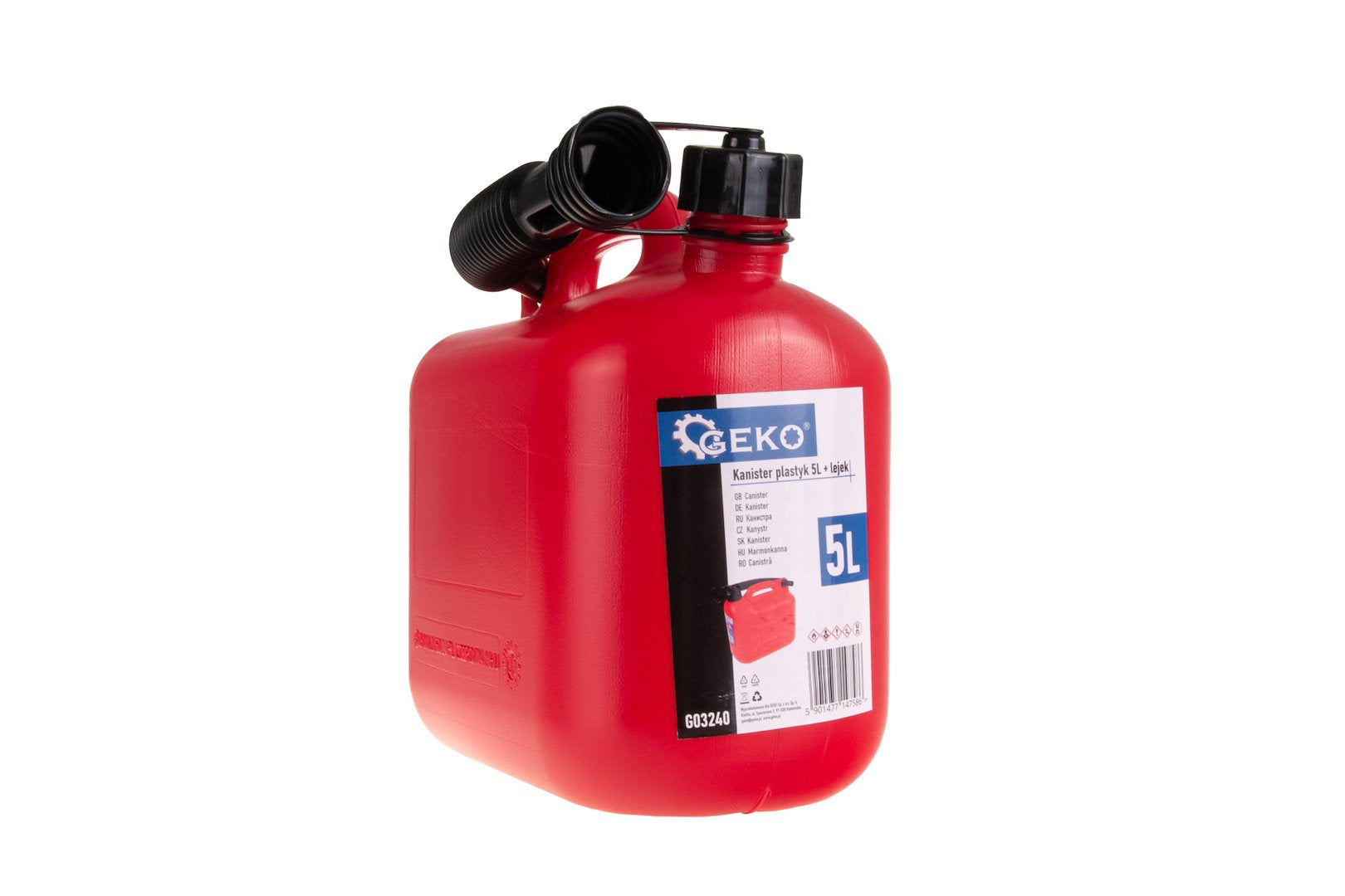 Canistra din plastic cu palnie 5l GEKO