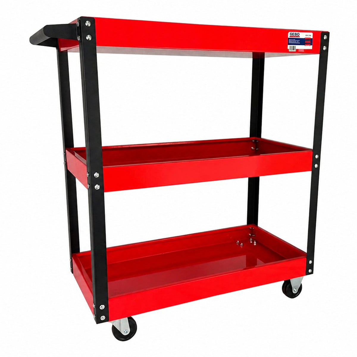 Carucior mobil metalic cu 3 rafturi GEBO tools