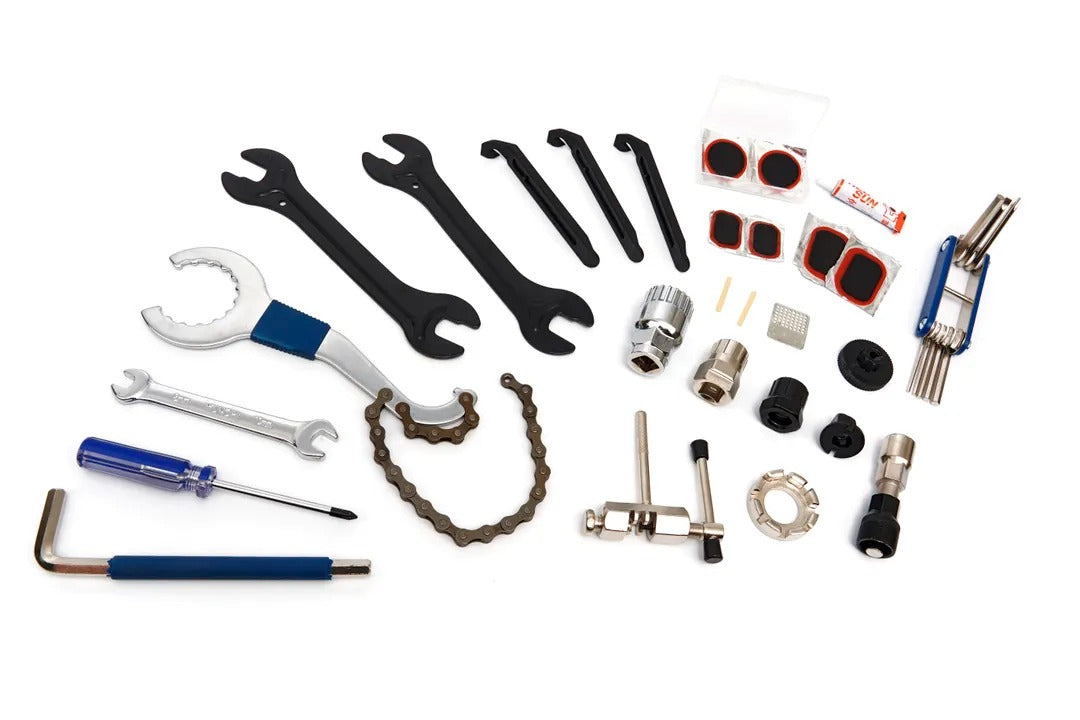 TRUSA DE SCULE PENTRU REPARAT BICICLETE 18 PIESE HBM