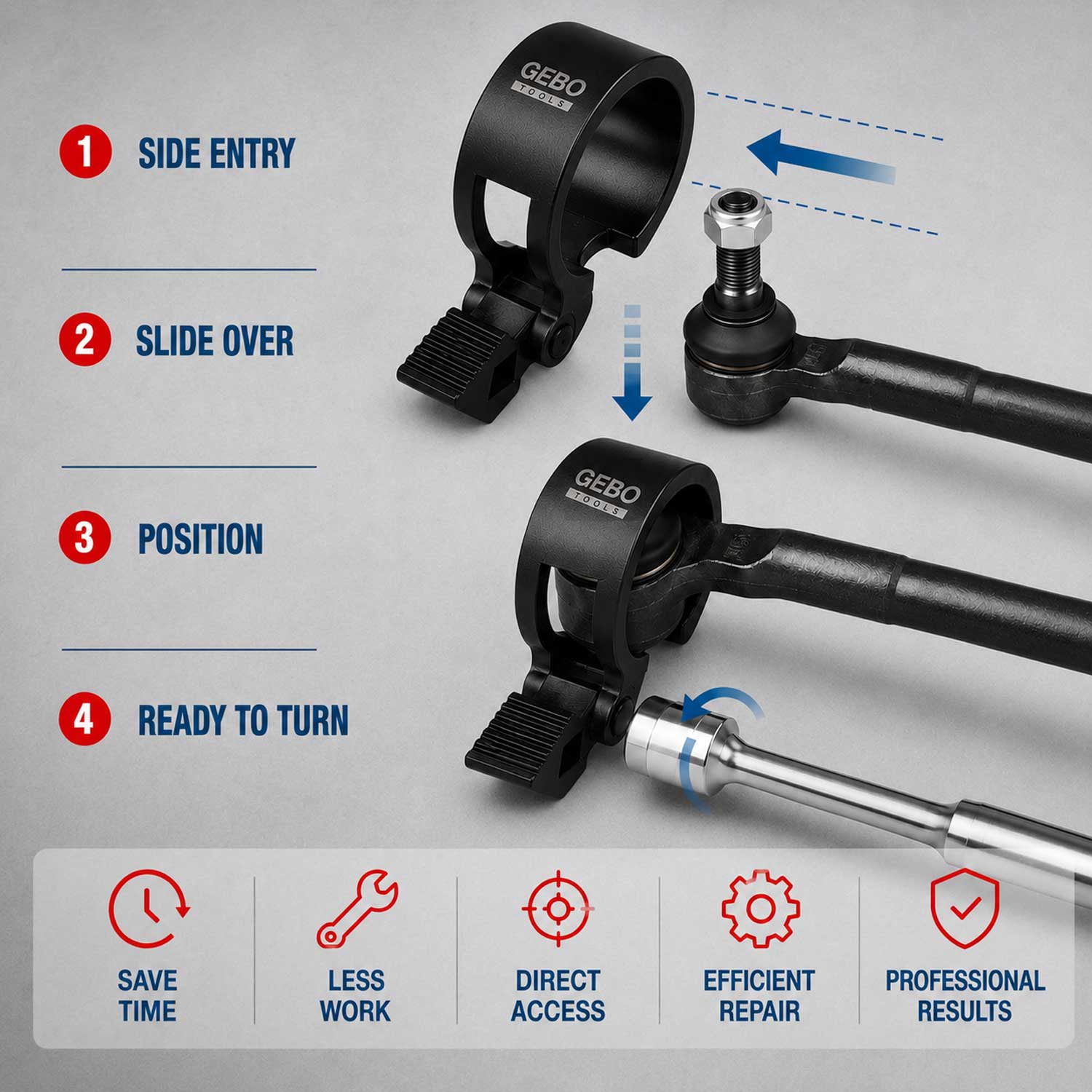 Cheie pentru bieleta de directie 27-42 mm GEBO TOOLS