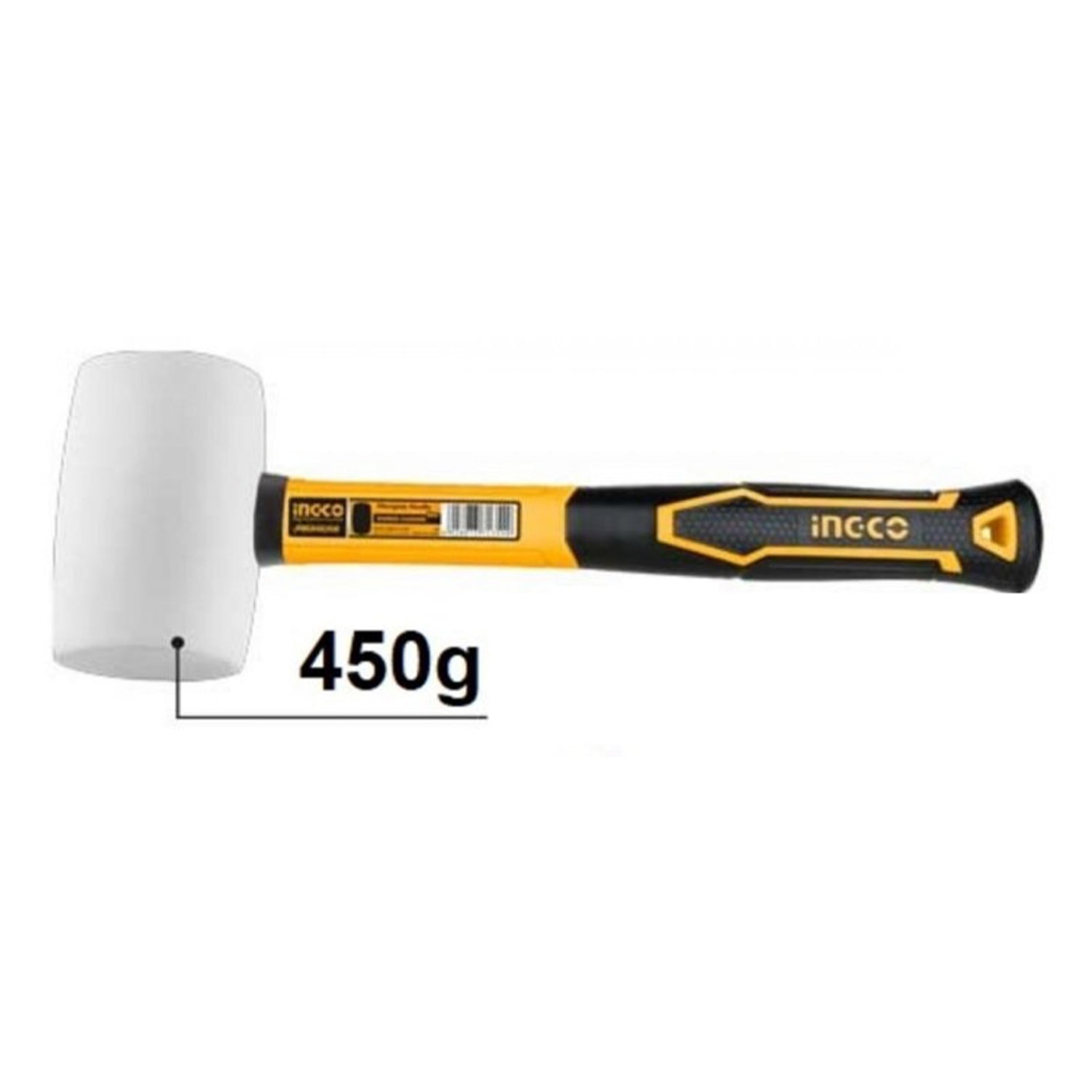 Ciocan cauciuc 450gr cu maner din fibra