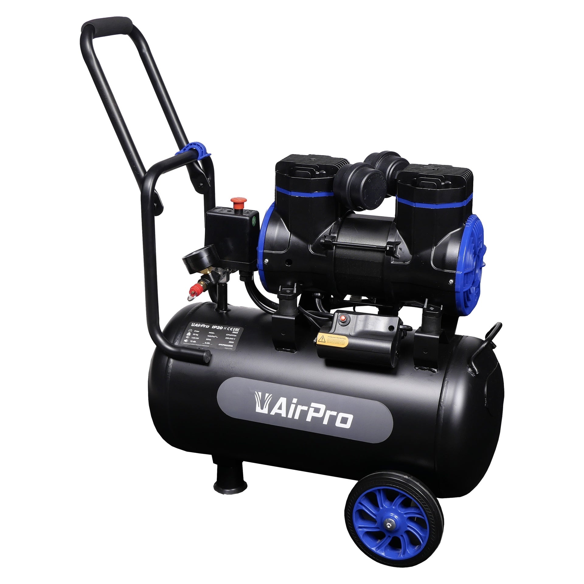 Compresor silentios fara ulei AIRPRO 2CP 24L 230V