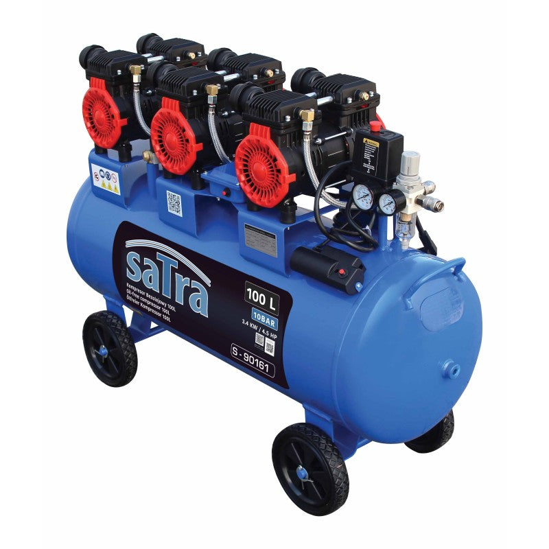 Compresor silentios zgomot redus fara ulei 100l 3400W SATRA