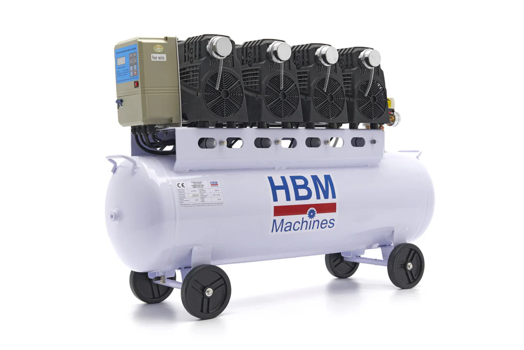 Compresor silentios zgomot redus fara ulei 120 l 8 bari HBM MACHINES OLANDA