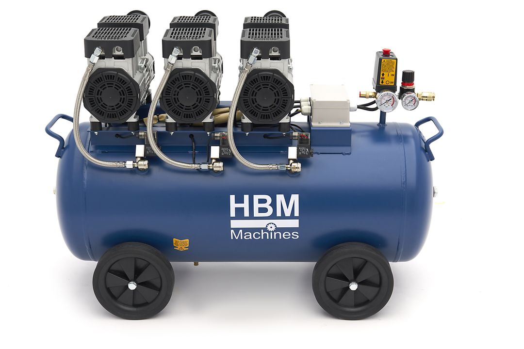 Compresor silentios zgomot redus fara ulei 90l HBM MACHINES