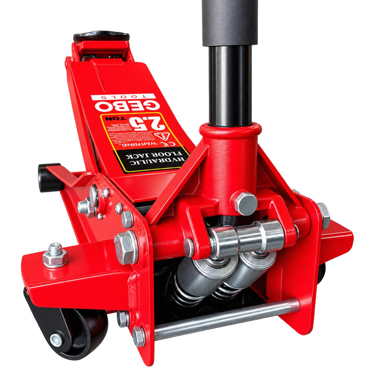 Cric hidraulic cu dublu cilindru tip crocodil cu talie joasa 2.5T 78-495mm GEBO TOOLS