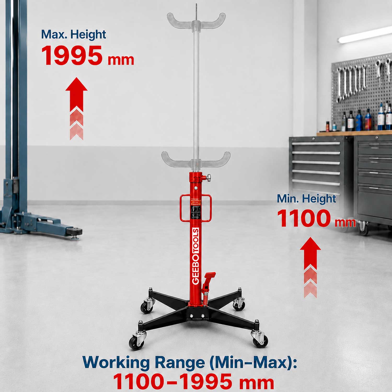 Cric hidraulic suport ridicat cutie de viteze 500 kg 0.5T GEBO TOOLS