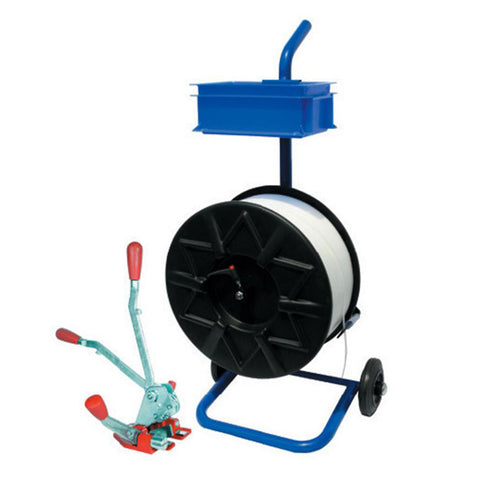 SET CARUCIOR METALIC PENTRU BANDA PP CAPSE SI APARAT DE LEGAT BANDA PP
