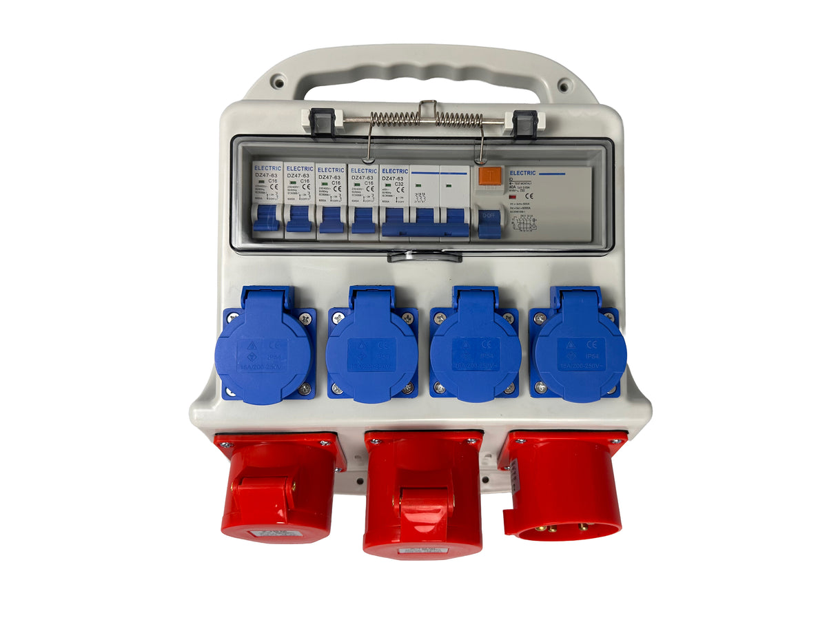 Cutie de distributie+protectie portabila 3x400V 4x230V IP44 GEBO TOOLS