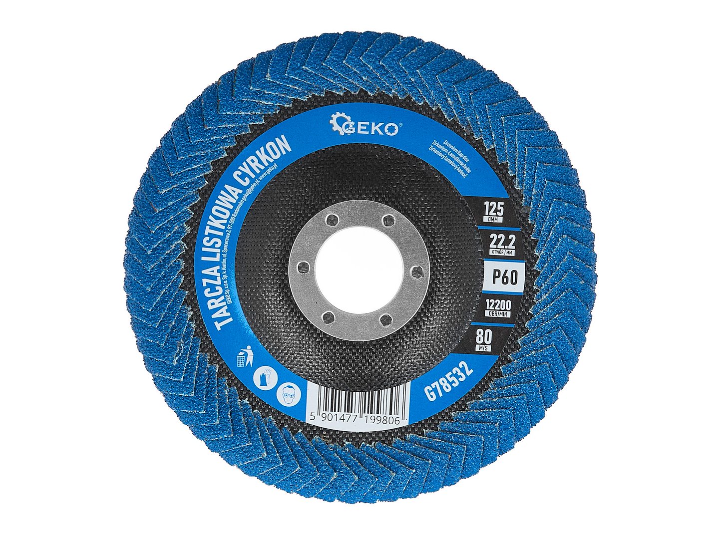 Disc lamelar din zirconiu pentru zone adanci de sudura 125mm p60
