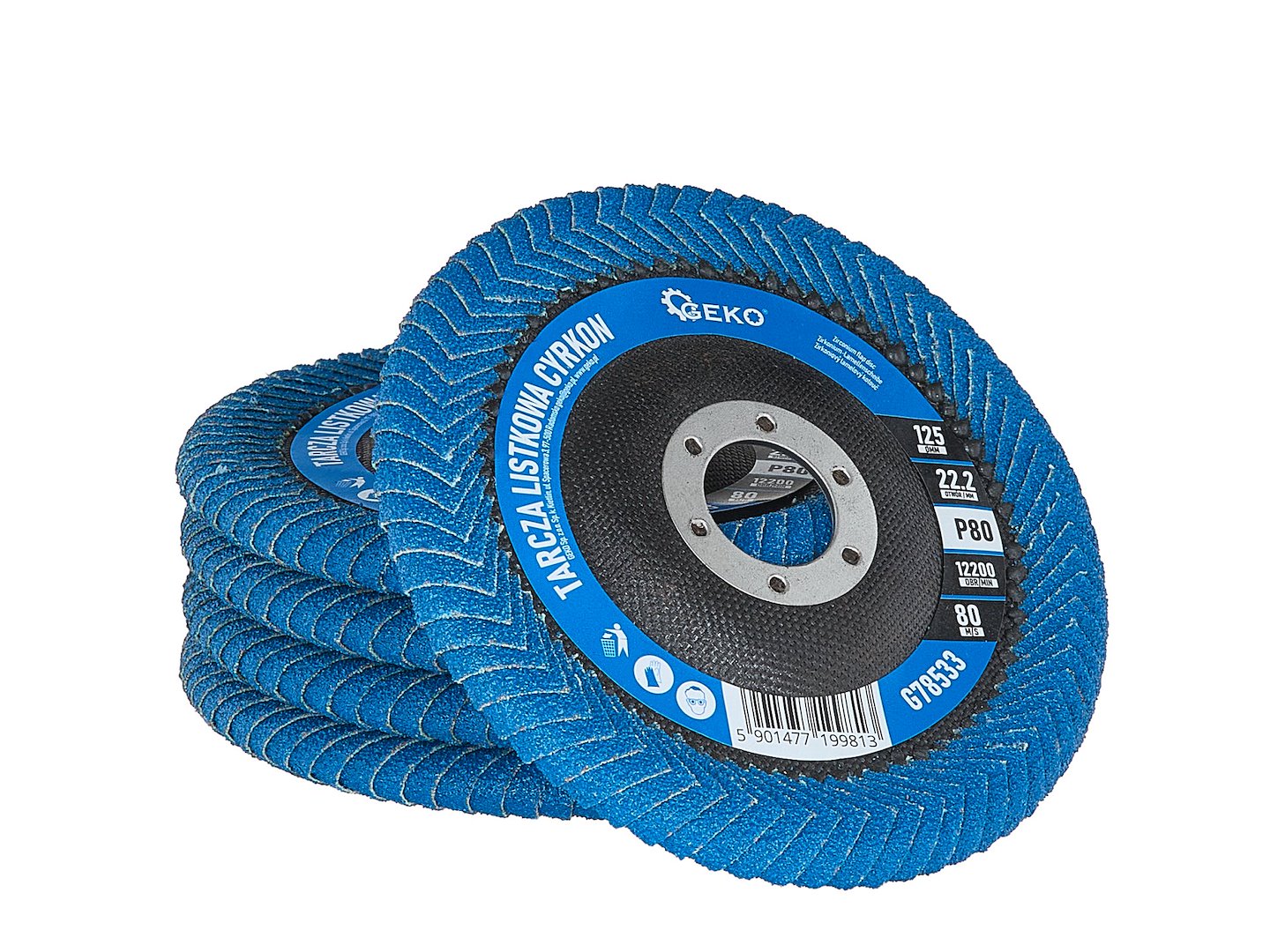 Disc lamelar din zirconiu pentru zone adanci de sudura 125mm p80