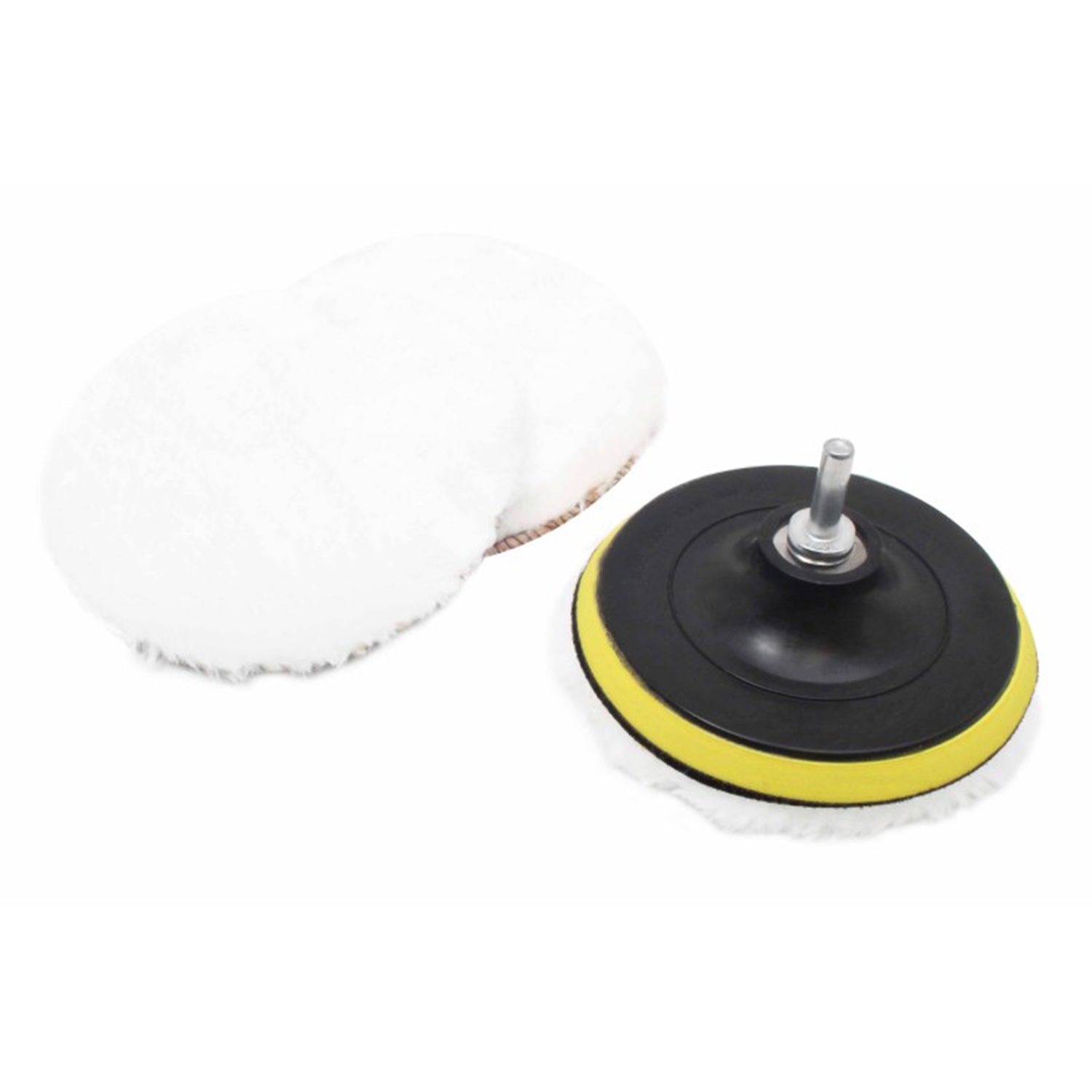 Disc pad cu set bureti lana polish auto 125mm m14 SATRA