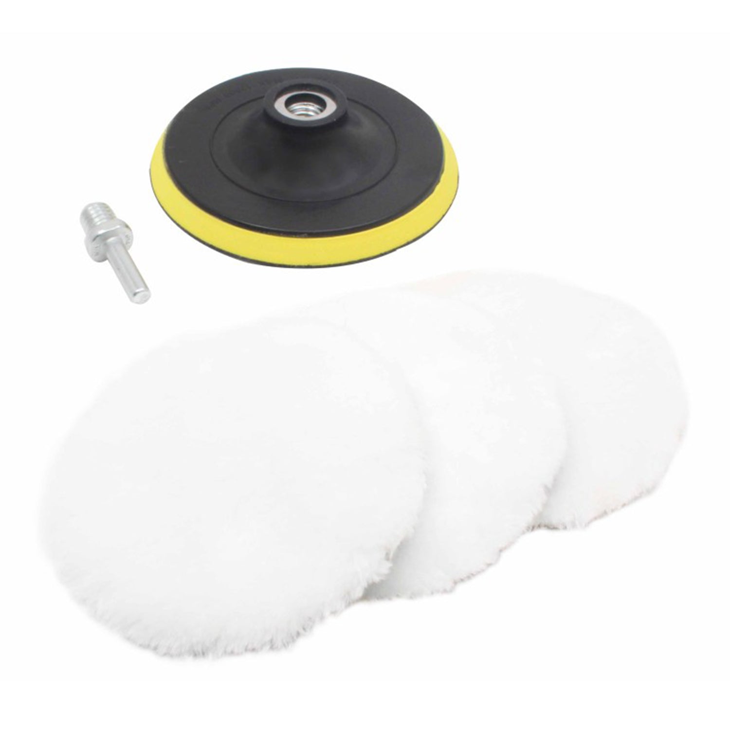 Disc pad cu set bureti lana polish auto 125mm m14 SATRA
