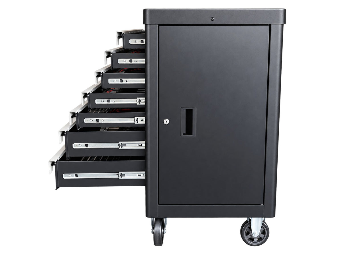 Dulap de scule echipat profesional cu 7 sertare 7 module carbon 262 piese GEBO TOOLS