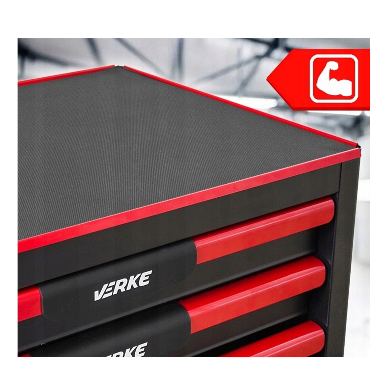 Dulap metalic neechipat pentru scule cu 7 sertare - VERKE