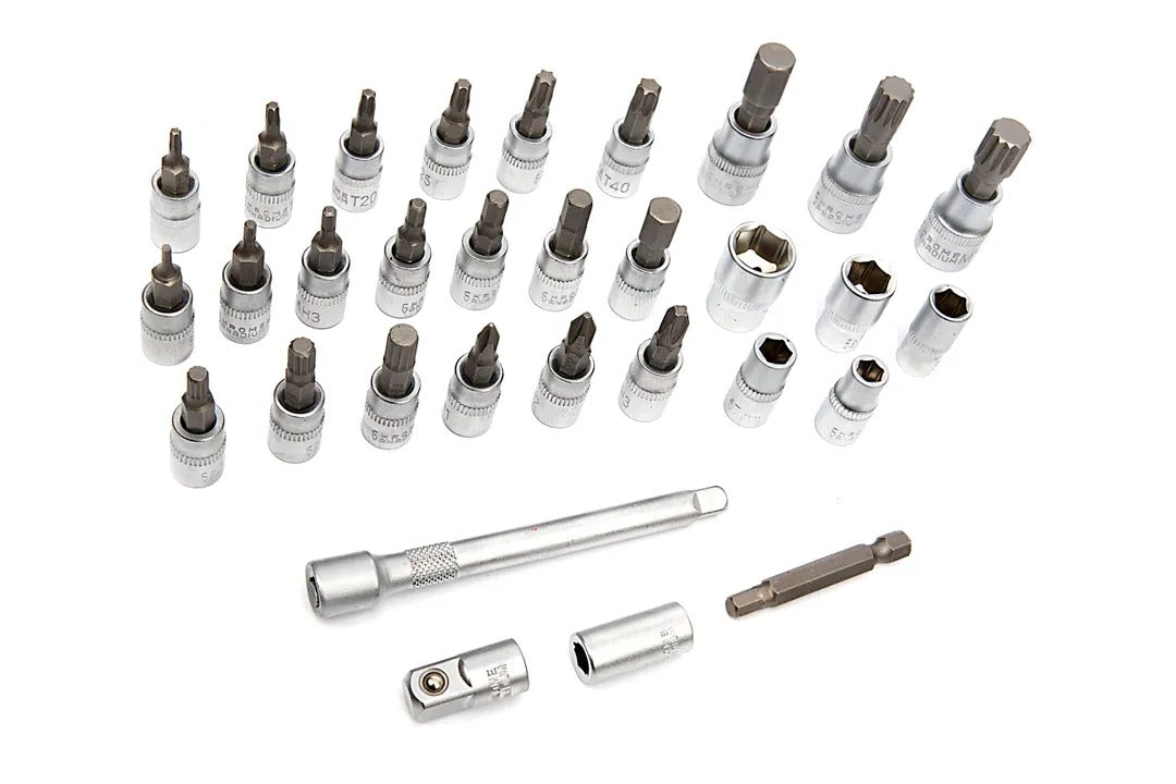 TRUSA CHEIE DINAMOMETRICA 1/4'' DE PRECIZIE 2-20NM 32 PIESE HBM