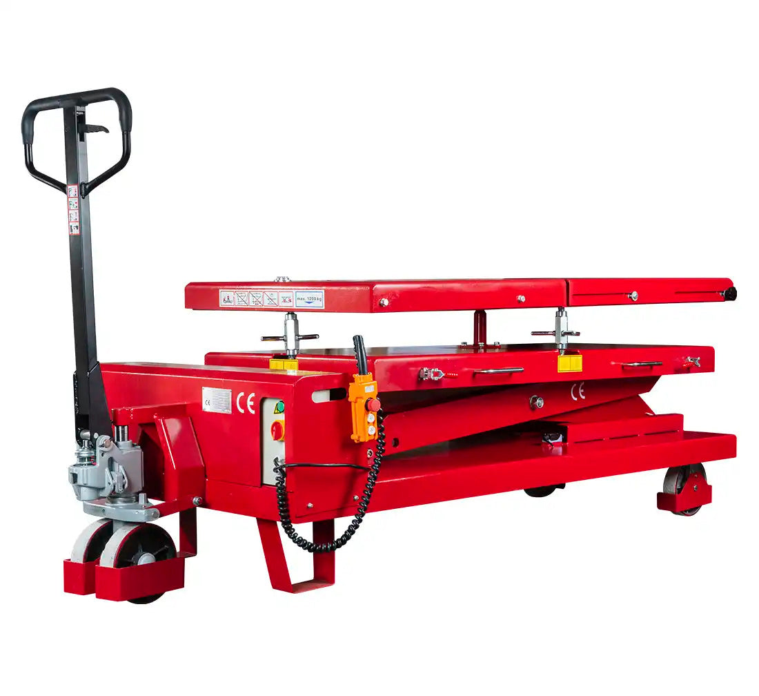 CARUCIOR HIDRAULIC CU MASA PENTRU RIDICAREA SI COBORAREA BATERIILOR AUTO ELECTRICE EV 1200KG LE-220 REDATS