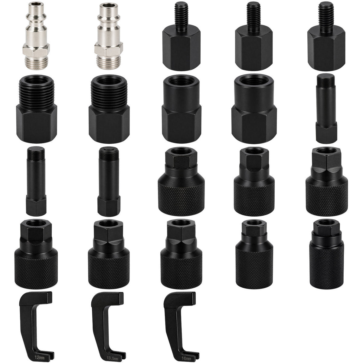Trusa extractor pneumatic pentru injectoare cu adaptoare 24 piese Bosch Delphi denso Siemens